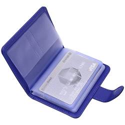 Wisdompro Kreditkartenetui RFID Schutz, Kartenetui für 20 Karten und 7 Speicherkarte/Münzen (Blau) von Wisdompro