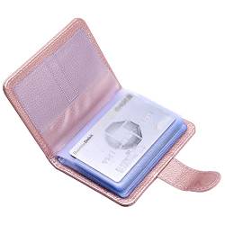 Wisdompro Kreditkartenetui RFID Schutz, Kartenetui für 20 Karten und 7 Speicherkarte/Münzen (Roségold) von Wisdompro