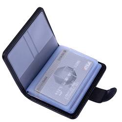 Wisdompro Kreditkartenetui RFID Schutz, Kartenetui für 20 Karten und 7 Speicherkarte/Münzen (Schwarz) von Wisdompro