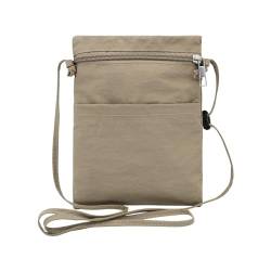 WisePoint Crossbody-Telefontasche mit Reißverschluss, Nylon-Telefontaschen Umhängetasche für Frauen und Mädchen, Ultraleichte Handytasche zum Einkaufen, Dating, Wandern (khaki) von WisePoint