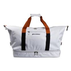 Wisebom Sporttasche für Damen und Herren, Reisetasche mit Schuhfach, wasserdichte Wochenendtasche Trainingstasche, Large Capacity Travel Bag Fitnesstasche Schwimmtasche für Reisen, Sport (Grau) von Wisebom