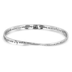 Withlovesilver massiv Sterling Silber 925 – möbiusschleife Lords Gebet Armreif Armband von Withlovesilver