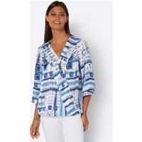 Witt Weiden Damen Bluse ecru-marine-bedruckt von Witt