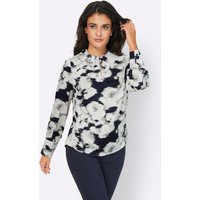 Witt Weiden Damen Bluse marine-hellgrau-bedruckt von Witt