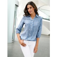 Witt Weiden Damen Bluse mittelblau-weiß-bedruckt von Witt