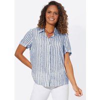 Witt Weiden Damen Bluse taubenblau-ecru-gestreift von Witt