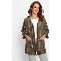 Witt Weiden Damen Blusenjacke camel-ecru-bedruckt von Witt