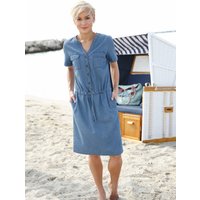 Witt Damen Blusenkleid mit Tunnelzug, blue-bleached von Witt