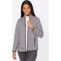 Witt Weiden Damen Fleecejacke steingrau-anthrazit-gemustert von Witt