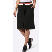 Witt Damen Jersey-Rock, schwarz-orange-gemustert von Witt