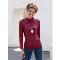 Witt Weiden Damen Langarm-Pullover bordeaux-meliert von Witt