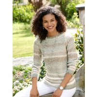 Witt Weiden Damen Langarm-Pullover taupe-jade-geringelt von Witt