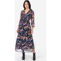 Witt Damen Maxikleid aus Chiffon, mit Floral-Print, dunkelblau-gemustert von Witt