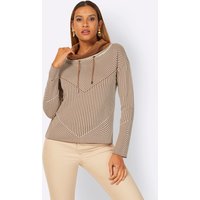 Witt Weiden Damen Pullover champagner-cognac-gemustert von Witt