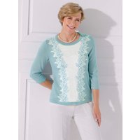 Witt Weiden Damen Pullover mint-ecru-gemustert von Witt