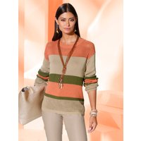 Witt Weiden Damen Pullover papaya-beige-geringelt von Witt