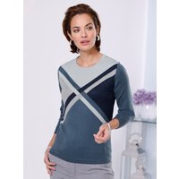 Witt Weiden Damen Pullover rauchblau-hellblau-gemustert von Witt