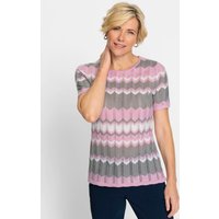 Witt Weiden Damen Pullover rosé-steingrau-gemustert von Witt