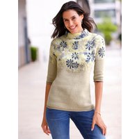 Witt Weiden Damen Pullover sand-zitrone-gemustert von Witt