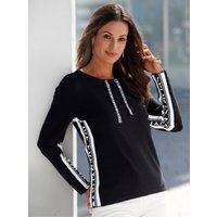 Witt Weiden Damen Pullover schwarz-ecru-gemustert von Witt