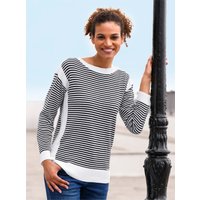 Witt Weiden Damen Pullover schwarz-ecru-geringelt von Witt