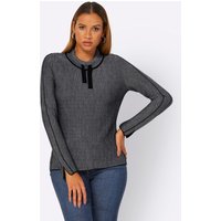 Witt Weiden Damen Pullover schwarz-ecru-meliert von Witt