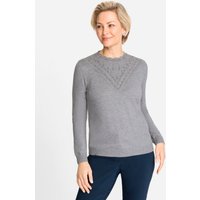 Witt Damen Pullover, steingrau-meliert von Witt