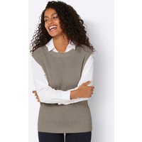 Witt Damen Pullunder, taupe-meliert von Witt