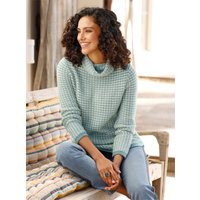 Witt Weiden Damen Rollkragen-Pullover jade-ecru-gemustert von Witt