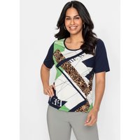 Witt Weiden Damen Shirt marine-ecru-bedruckt von Witt