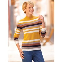 Witt Weiden Damen Stehkragen-Pullover ocker-cognac-geringelt von Witt