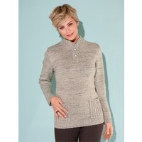 Witt Weiden Damen Stehkragenpullover sand-dunkeltaupe-meliert von Witt