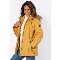 Witt Damen Steppjacke mit Pelz-Imitat, abknöpfbar, ocker von Witt