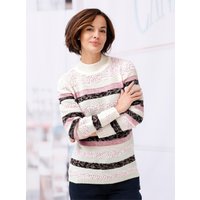 Witt Weiden Damen Streifenpullover rosé-ecru-geringelt von Witt