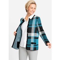 Witt Weiden Damen Strickjacke aquapetrol-schwarz-gemustert von Witt