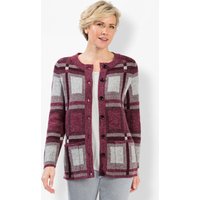 Witt Weiden Damen Strickjacke bordeaux-graphit-gemustert von Witt