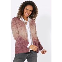 Witt Damen Strickjacke, bordeaux-rosenholz-meliert von Witt