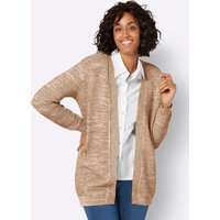 Witt Damen Strickjacke, camel-weiß-meliert von Witt