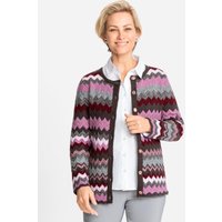 Witt Weiden Damen Strickjacke rosé-anthrazit-gemustert von Witt