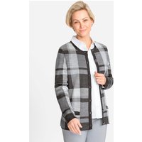 Witt Damen Strickjacke, steingrau-graphit-gemustert von Witt