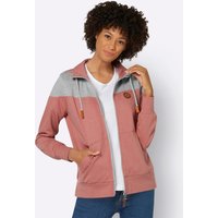 Witt Weiden Damen Sweatjacke rosenholz-hellgrau-meliert von Witt