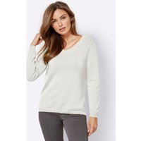 Witt Weiden Damen V-Ausschnitt-Pullover wollweiß von Witt