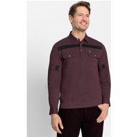 Witt Weiden Herren Langarm-Poloshirt burgund von Witt