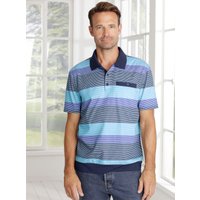 Witt Weiden Herren Poloshirt blau-geringelt von Witt