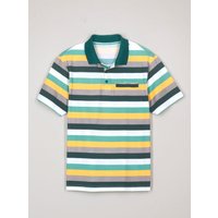 Witt Herren Poloshirt, gelb-petrol-salbei-gestreift von Witt