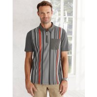 Witt Herren Poloshirt, grau-gestreift von Witt