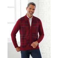 Witt Weiden Herren Strickjacke dunkelrot-gemustert von Witt