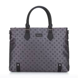 Wittchen 12-Zoll-Laptoptasche Für Damen Aus Jacquard Mit Lederbändern Grau Elegance Polyester von Wittchen