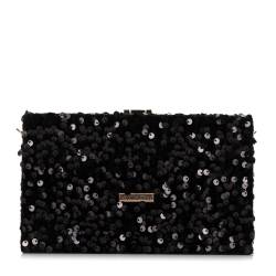 Wittchen Abend-Clutch-Tasche Mit Pailletten An Der Kette Schwarz-Gold Young Abs von Wittchen