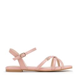 Wittchen Damen-Sandalen Aus Leder Mit Kreuzriemen Gedämpftes Rosa Obuwie Naturleder von Wittchen